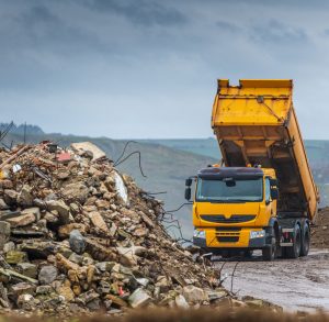 Tipper Truck at waste landfill